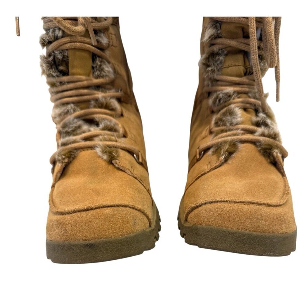 Skechers Boots Womens Grand Jams Unlimited Sand Suede Faux Fur Boho HTF Design 8 - Picture 2 of 10